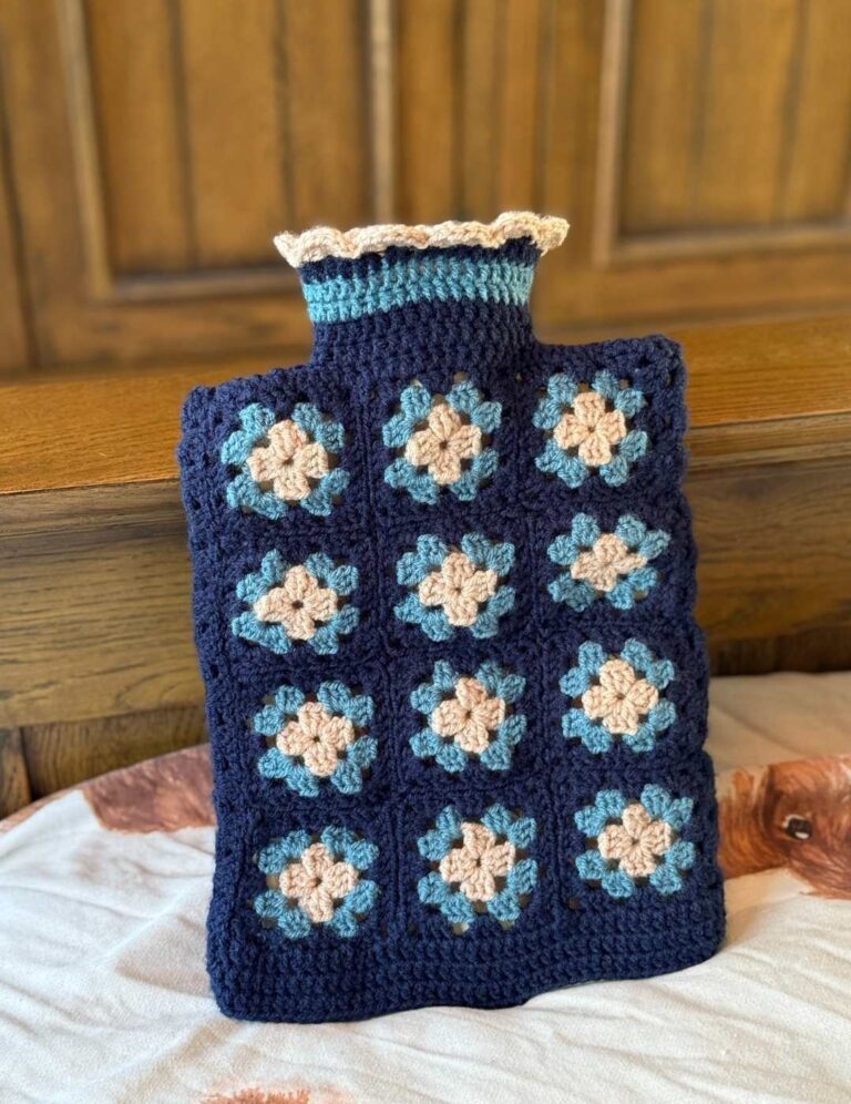 Crochet Hot Water Bottle Cover