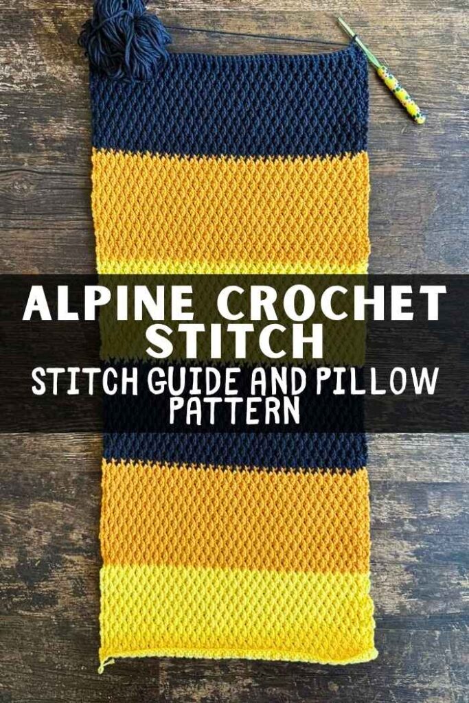 photo of a sample of alpine crochet stitch