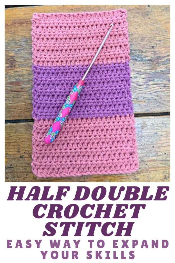 sample of half double crochet stitch