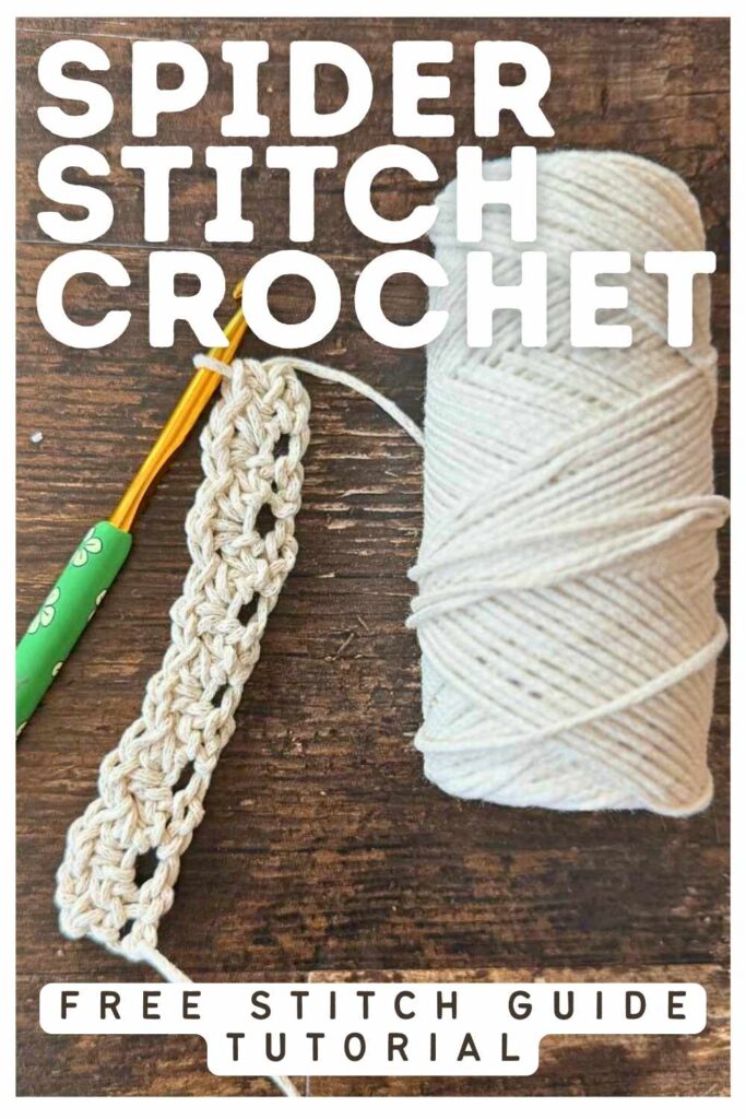 photo of a sample of spider stitch crochet