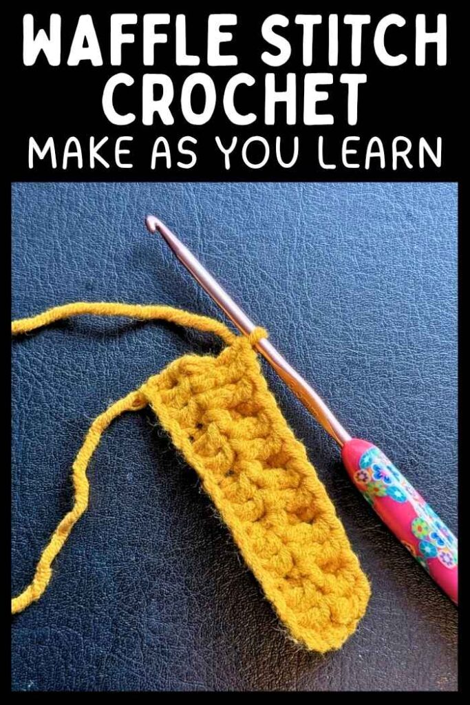 photo of a small sample of waffle stitch crochet