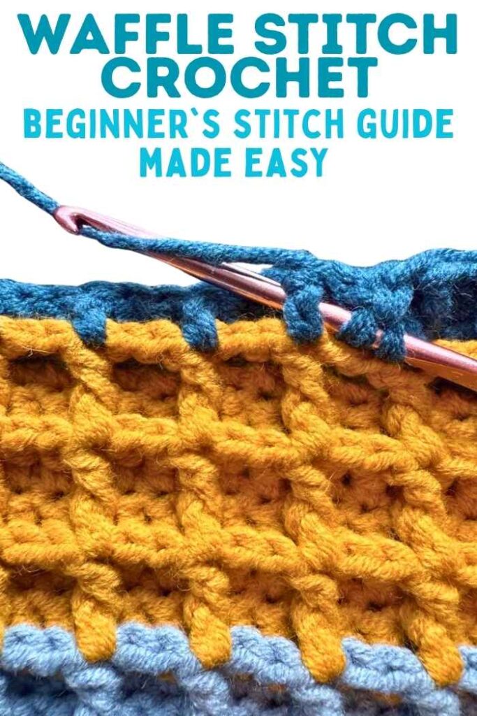 photo of crochet waffle stitch sample