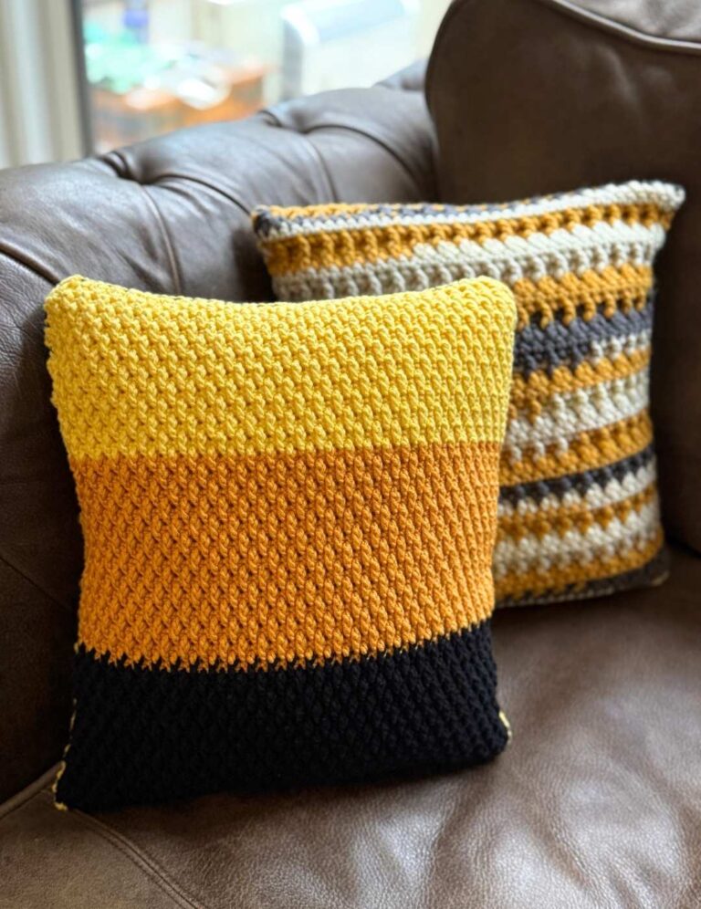 How To Crochet Alpine Stitch (With Free Pillow Pattern)