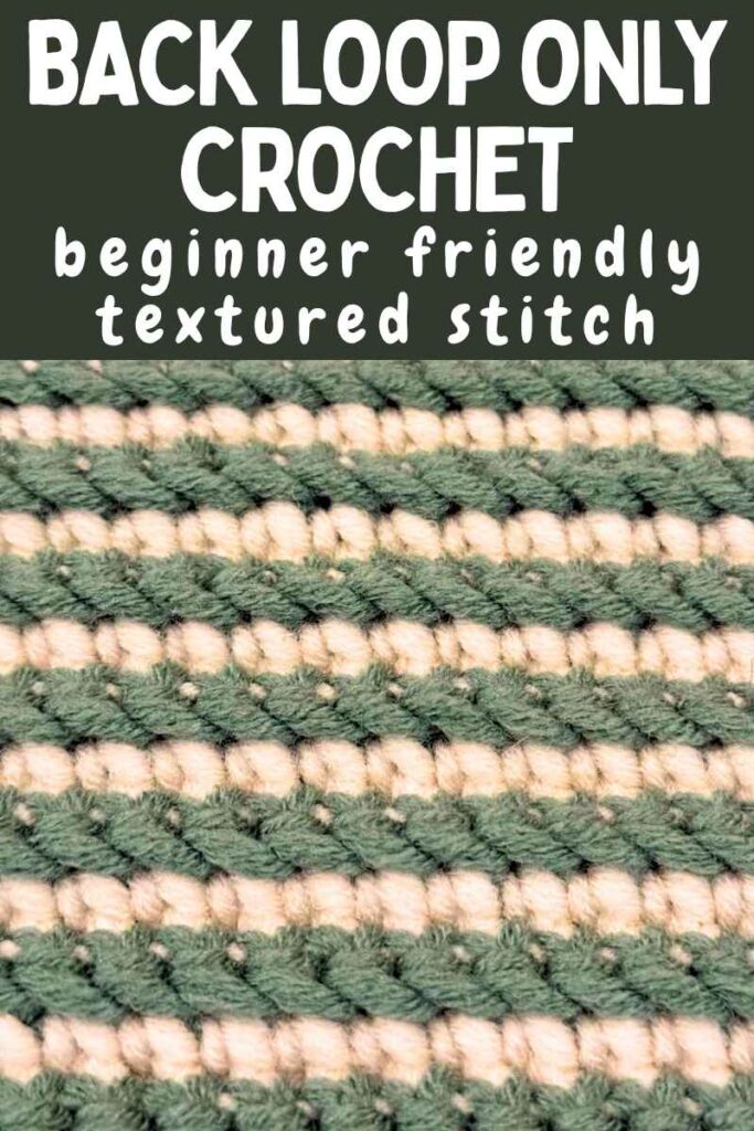 photo of back loop only crochet