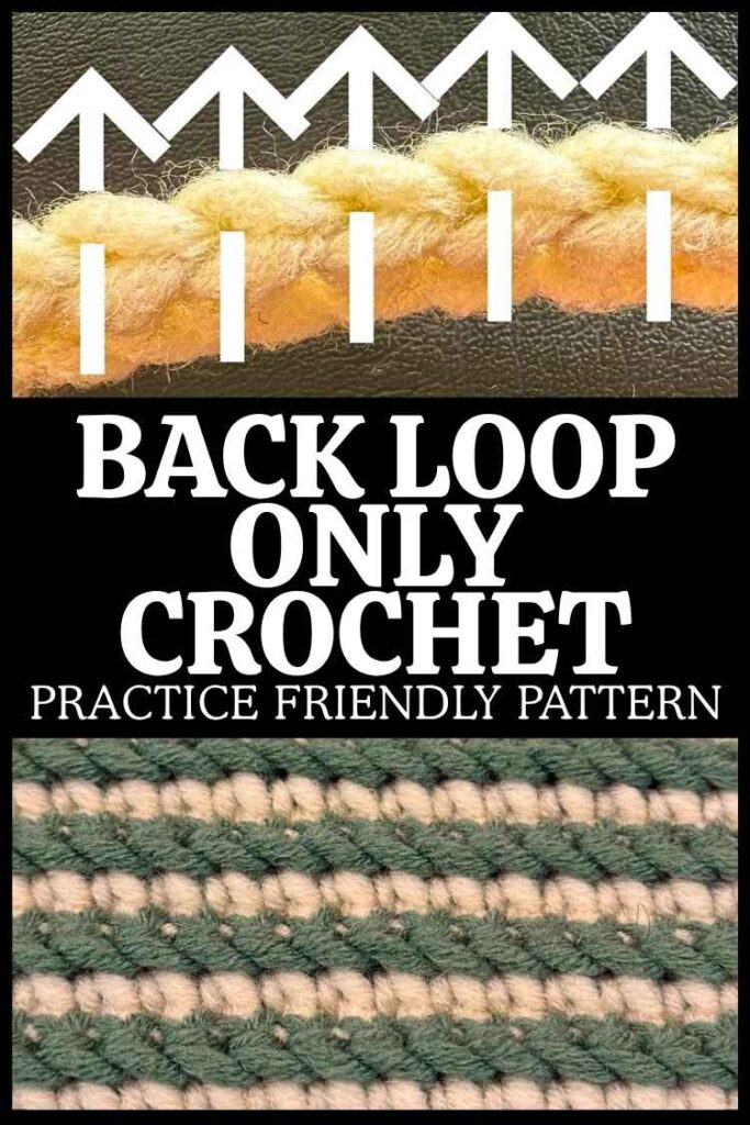 photo of back loop only crochet