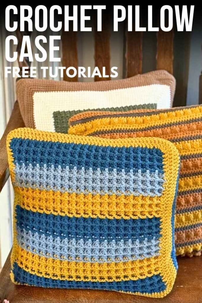 photo of crochet pillows