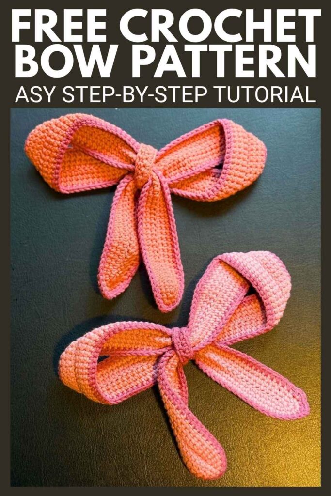 photo of crochet bows