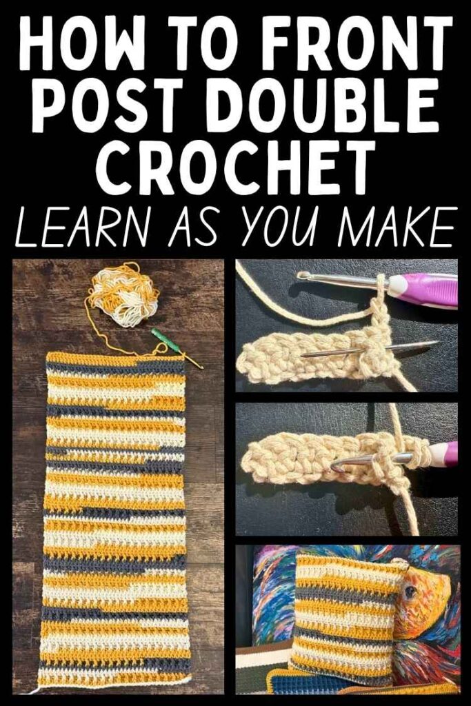 photo of front post double crochet samples