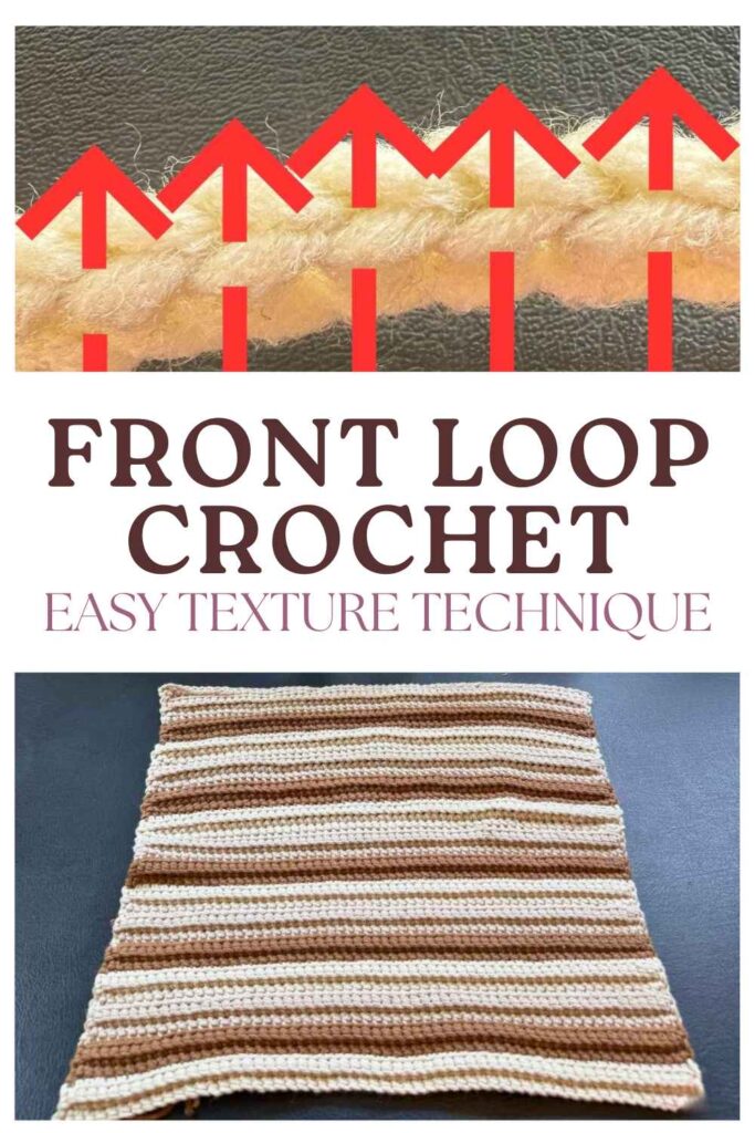 photo of front loop crochet