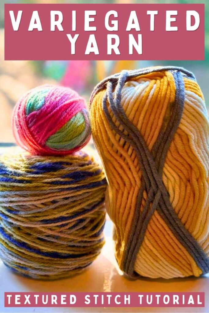 photo of skeins of variegated yarn
