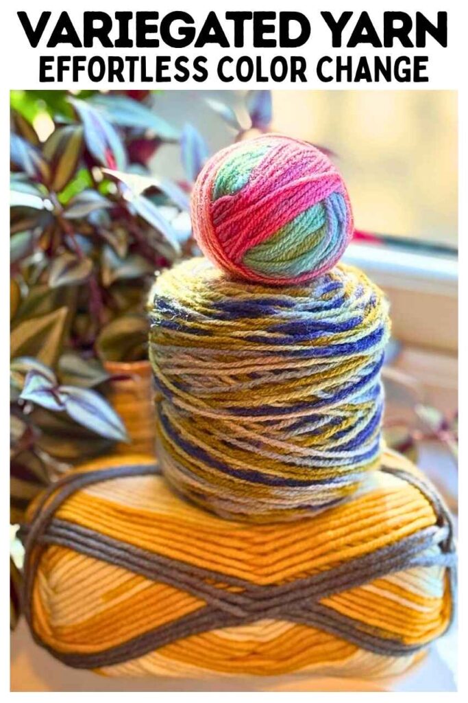photo of different types of variegated yarn