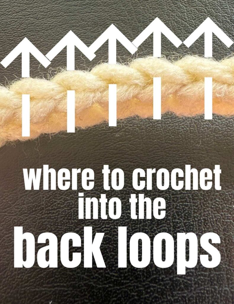 back loop crochet stitch location