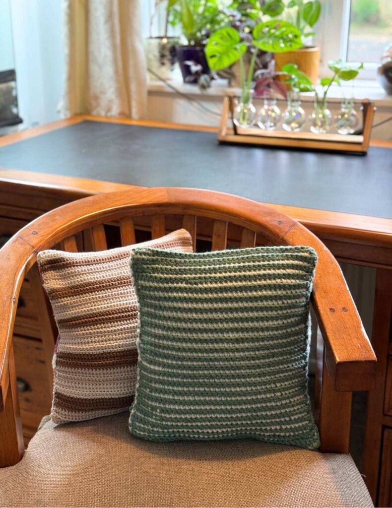 back loop only and front loop only cushions
