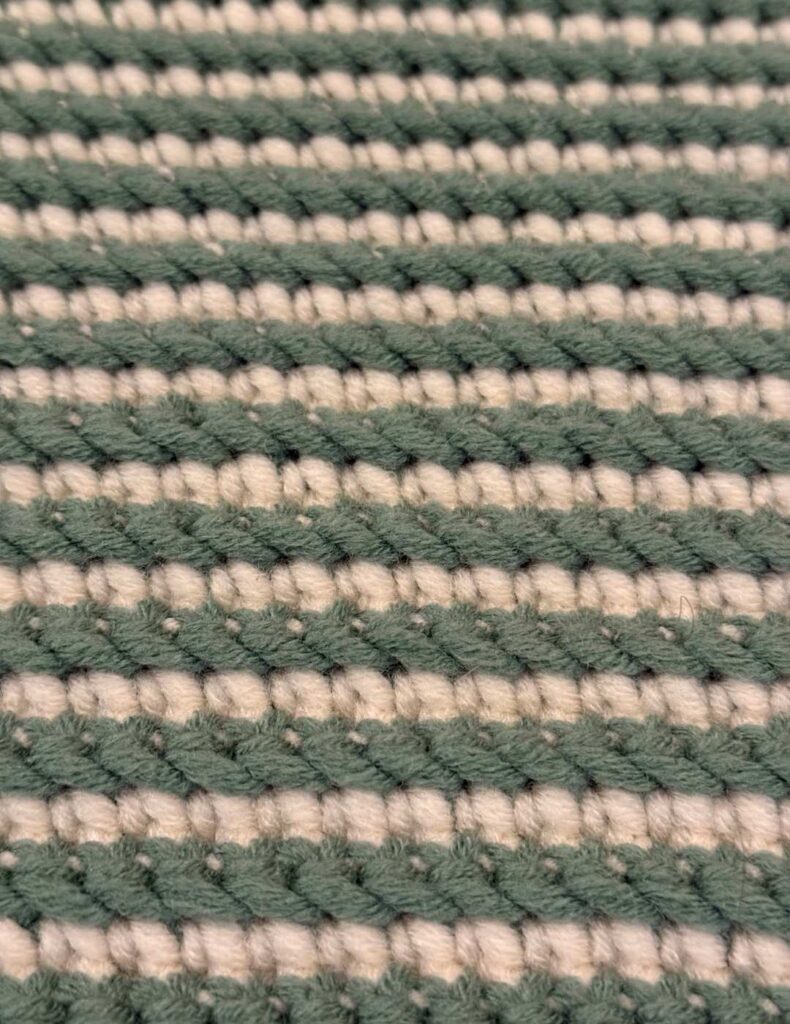 closeup of back loop only crochet