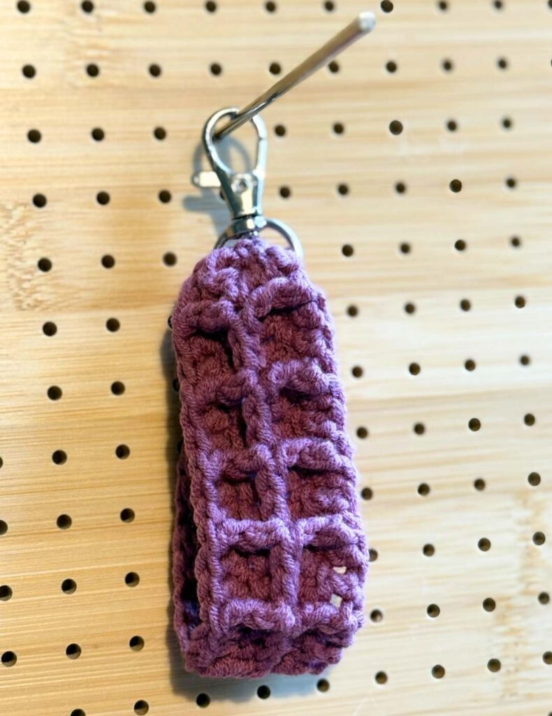 waffle stitch keychain