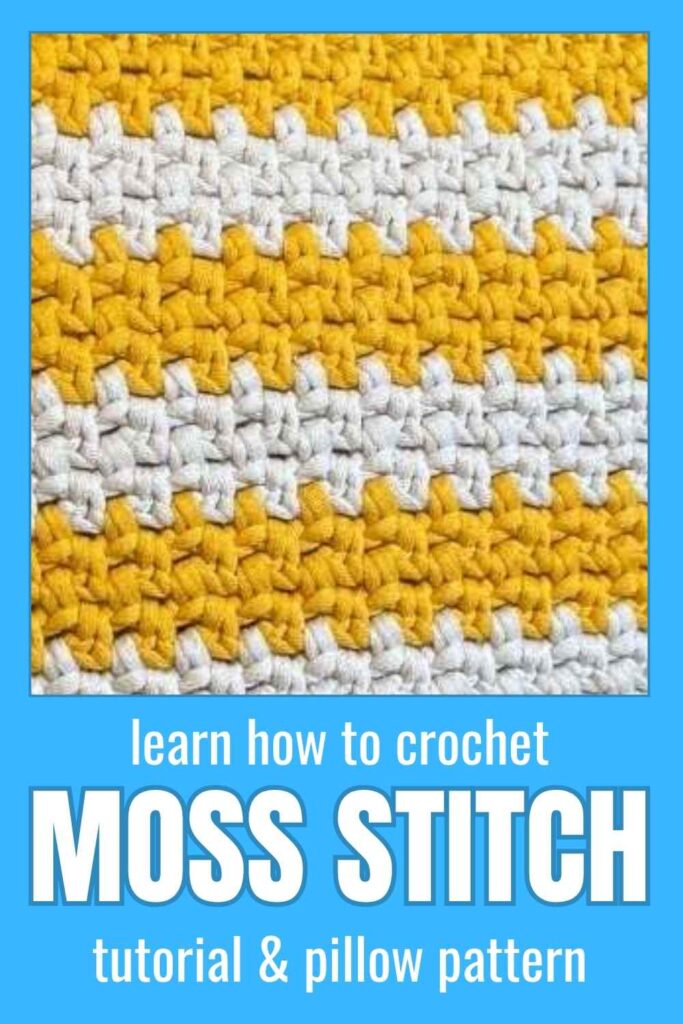 photo of crochet moss stitch 