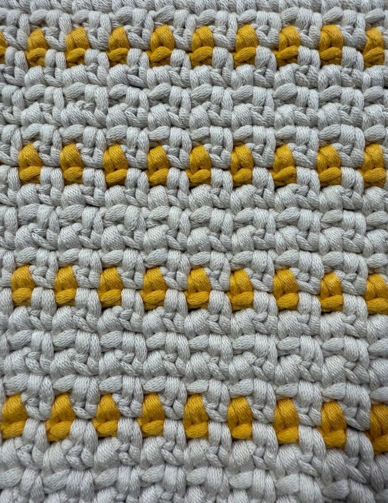 thin stripes moss stitch