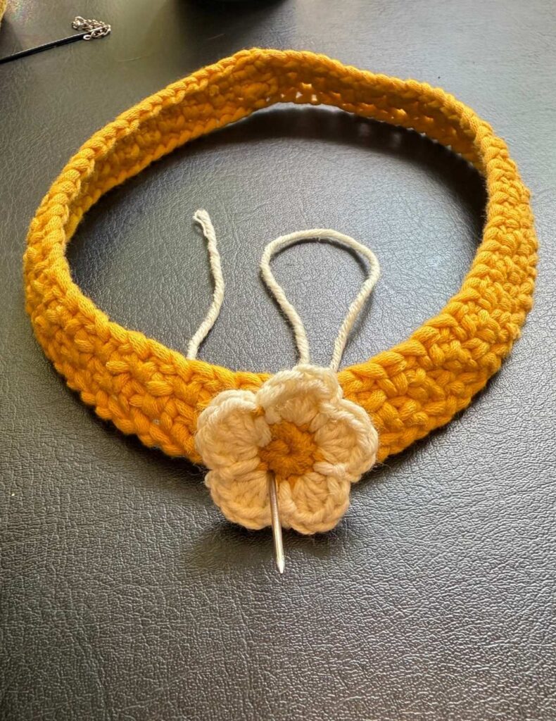 sewing the first flower