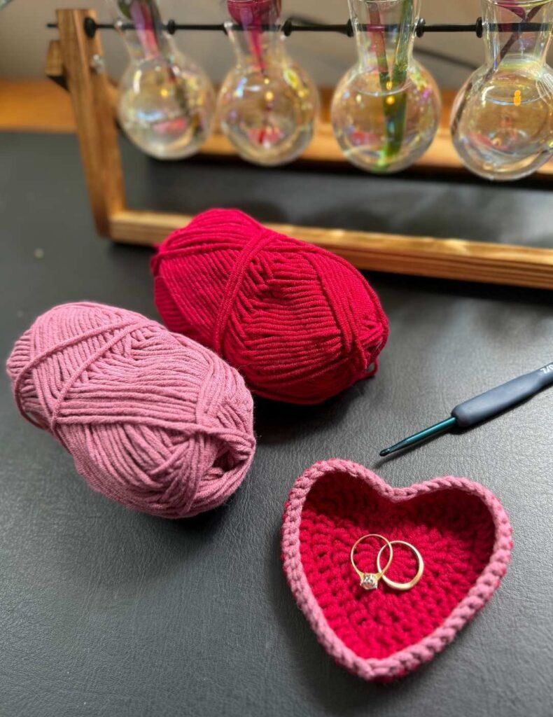 the yarn i used with my trinket dish
