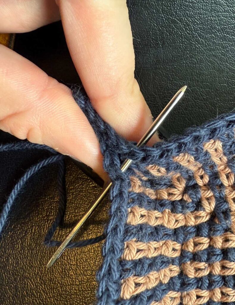 sewing the corner