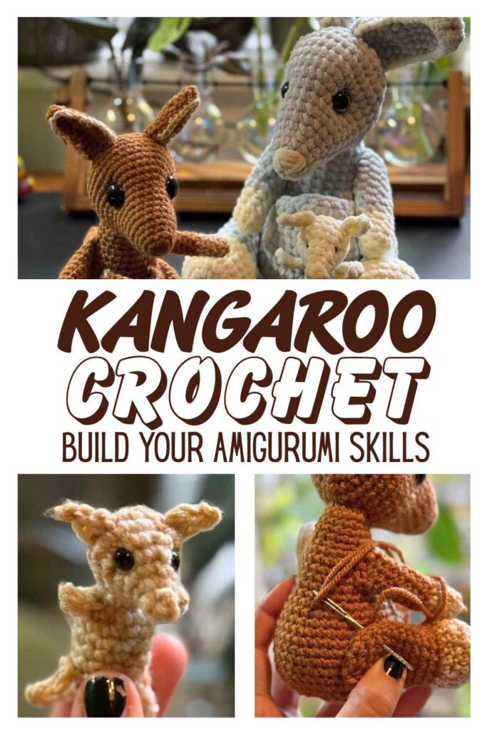 photos of crochet kangaroos