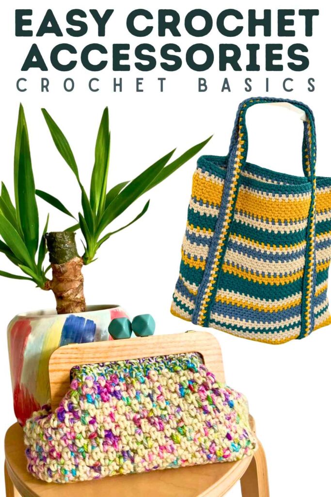 photo of two crochet bags